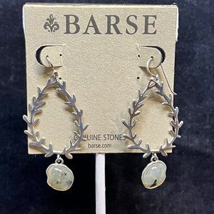 Barse Sterling Silver Genuine Stones Pierced Dangle Earrings (3647)